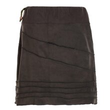 Vishes - Alternative Bekleidung - Thermorock warmer Damen Winterrock kurz Minirock aus ECO-Fleece olive 38