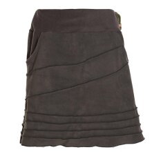 Vishes - Alternative Bekleidung - Thermorock warmer Damen Winterrock kurz Minirock aus ECO-Fleece olive 44-46