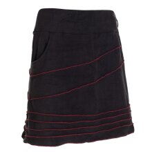 Vishes - Alternative Bekleidung - Thermorock warmer Damen Winterrock kurz Minirock aus ECO-Fleece schwarz 48-50
