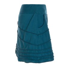 Vishes - Alternative Bekleidung - Thermorock warmer Damen Winterrock kurz Minirock aus ECO-Fleece türkis 44-46