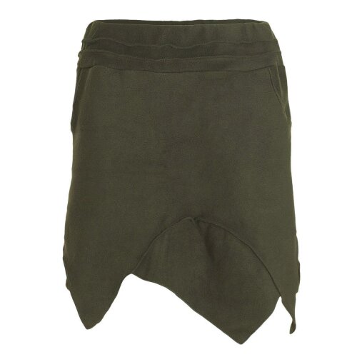 Vishes - Thermorock warmer Damen Winterrock kurz Zipfelrock aus ECO-Fleece olive 38