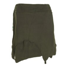 Vishes - Thermorock warmer Damen Winterrock kurz Zipfelrock aus ECO-Fleece olive 46