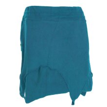 Vishes - Thermorock warmer Damen Winterrock kurz Zipfelrock aus ECO-Fleece türkis 38