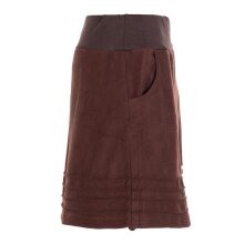 Vishes - Thermorock warmer Damen Winterrock kurz Minirock aus ECO-Fleece braun 36-38