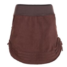 Vishes - Thermorock warmer Damen Winterrock kurz Minirock aus ECO-Fleece braun 50-52
