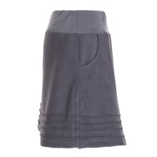 Vishes - Thermorock warmer Damen Winterrock kurz Minirock aus ECO-Fleece grau 36-38