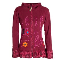 Vishes - Damen Sommerjacke Blumen-Strickjacke Elfenjacke...