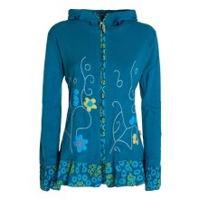 Vishes - Damen Sommerjacke Blumen-Strickjacke Elfenjacke...