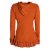 Vishes - Damen Sommerjacke Blumen-Strickjacke Elfenjacke Kapuzi Rüschen dunkel-orange 44