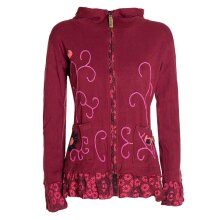 Vishes - Damen Sommerjacke Blumen-Strickjacke Elfenjacke...