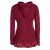 Vishes - Damen Sommerjacke Blumen-Strickjacke Elfenjacke Kapuzi Rüschen dunkel-rot 34-36