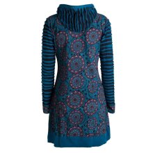 Vishes - Damen Blumen Mandala Jersey-Mantel Hippiemantel...