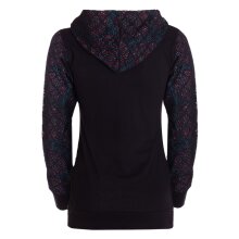 Vishes Hoodie Baumwolle Spitze Kapuze Tasche bedruckt