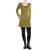 Vishes - Leichtes Langarmshirt-Kleid Damen Langarm Kleider 70er 80er retro olive 40