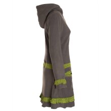 Vishes Damen lange Fleecejacke Fleecemantel...