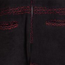 Vishes Damen lange Fleecejacke Fleecemantel Übergangsjacke weiches Fleece schwarz 38