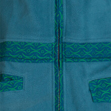 Vishes Damen lange Fleecejacke Fleecemantel Übergangsjacke weiches Fleece türkis 50-52