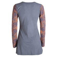 Vishes Minikleid Tunika Shirt grau 42