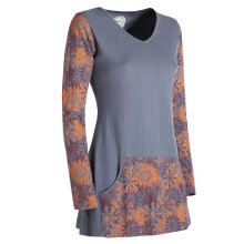 Vishes Minikleid Tunika Shirt grau 42