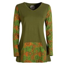 Vishes Minikleid Tunika Shirt olive 32