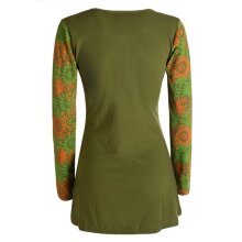 Vishes Minikleid Tunika Shirt olive 34-36