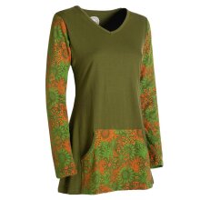 Vishes Minikleid Tunika Shirt olive 38