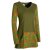 Vishes Minikleid Tunika Shirt olive 38