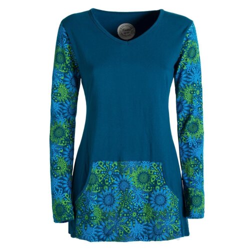 Vishes Minikleid Tunika Shirt türkis 38