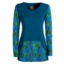 Vishes Minikleid Tunika Shirt türkis 38