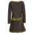 Vishes - Extra warmes Winterkleid Damen Langarm Kleider Sweatkleid Fleece olive 38-40
