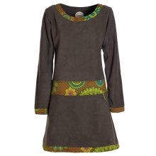 Vishes - Extra warmes Winterkleid Damen Langarm Kleider...