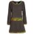 Vishes - Extra warmes Winterkleid Damen Langarm Kleider Sweatkleid Fleece olive 46-48