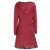 Vishes - Extra warmes Winterkleid Damen Pullover-Kleid Sweatkleid Eco-Fleece dunkelrot 40