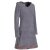 Vishes - Extra warmes Winterkleid Damen Pullover-Kleid Sweatkleid Eco-Fleece grau 44