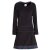 Vishes - Extra warmes Winterkleid Damen Pullover-Kleid Sweatkleid Eco-Fleece schwarz 42