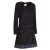 Vishes - Extra warmes Winterkleid Damen Pullover-Kleid Sweatkleid Eco-Fleece schwarz 42