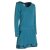 Vishes - Extra warmes Winterkleid Damen Pullover-Kleid Sweatkleid Eco-Fleece türkis 36