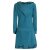 Vishes - Extra warmes Winterkleid Damen Pullover-Kleid Sweatkleid Eco-Fleece türkis 38