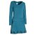 Vishes - Extra warmes Winterkleid Damen Pullover-Kleid Sweatkleid Eco-Fleece türkis 38-40
