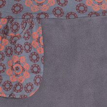 Vishes - Thermorock warmer Side-Bag Damen Winterrock kurz Minirock aus ECO-Fleece grau 40-42