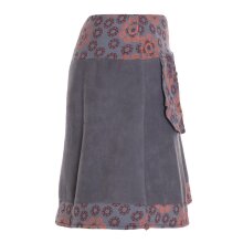 Vishes - Thermorock warmer Side-Bag Damen Winterrock kurz Minirock aus ECO-Fleece grau 40-42