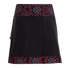 Vishes - Thermorock warmer Side-Bag Damen Winterrock kurz Minirock aus ECO-Fleece schwarz 38