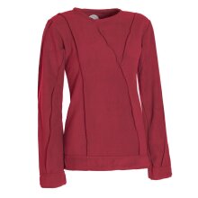 Vishes - Damen warmer Winterpullover Fleecepullover Eco-Fleece dunkelrot 36