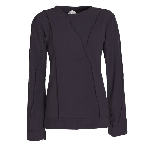 Vishes - Damen warmer Winterpullover Fleecepullover Eco-Fleece schwarz 34