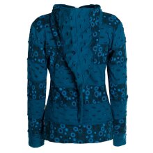 Vishes - Damen-Jacke Blumen Patch-Sweatjacke Hippie-Jacke...