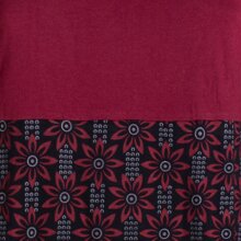 Vishes - Damen Langarm Longshirt-Kleid Sweatkleid Tunika-Kleid Shirt-Kleid dunkelrot 42-44