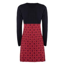 Vishes - Damen Langarm Longshirt-Kleid Sweatkleid Tunika-Kleid Shirt-Kleid schwarz 48