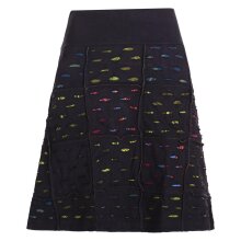 Vishes Damen knielanger Rock Baumwolle Cutwork Design...