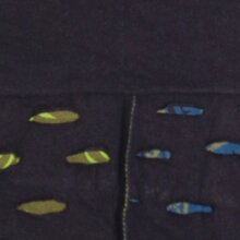 Vishes Damen knielanger Rock Baumwolle Cutwork Design A-Linie elastischer Bund schwarz 44