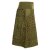 Vishes Damen knielanger Rock Baumwolle Cutwork Design A-Linie elastischer Bund olive 42